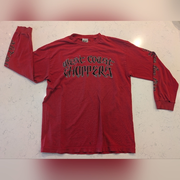 Nuova maglietta Jesse James West Coast Choppers uomo grigia maniche lunghe tagli